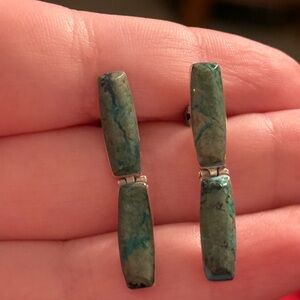 Mexican Turquoise Earrings 950 Silver
